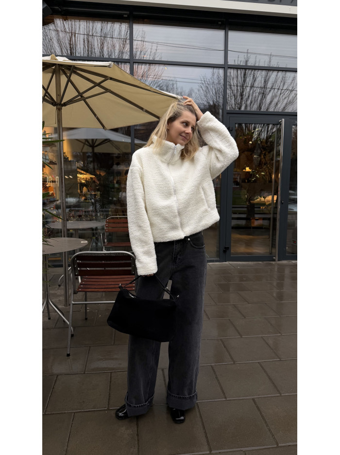 Жіноча сумка крос боді 25-87 чорна замшева