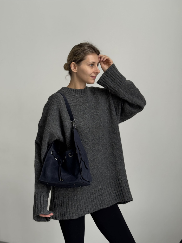 Жіноча сумка синя крос боді 25-90