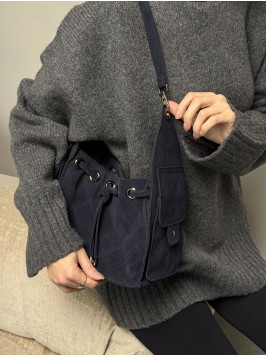 Жіноча сумка синя крос боді 25-90