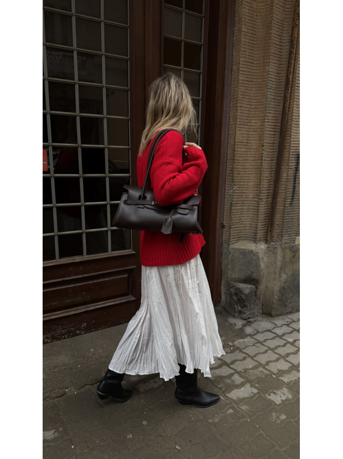 Жіноча сумка багет 26-01 шоколадна