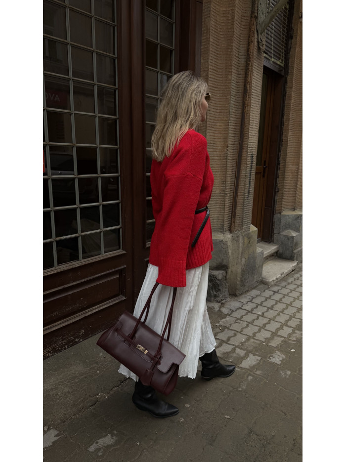 Жіноча сумка багет 26-01 бордова