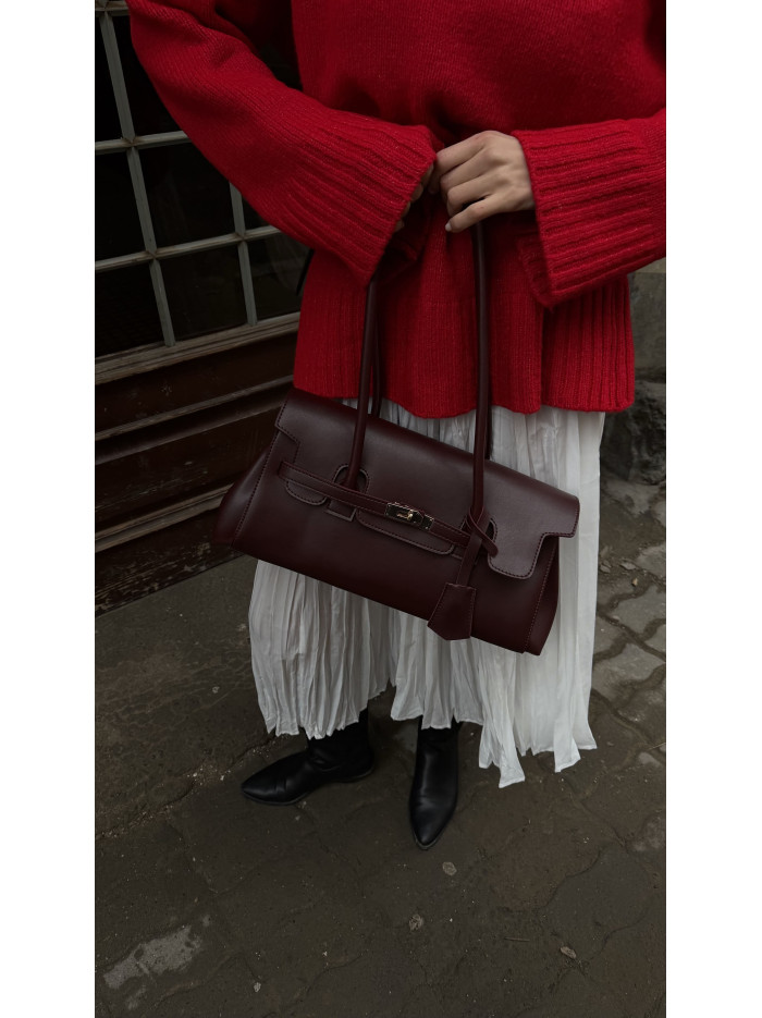 Жіноча сумка багет 26-01 бордова