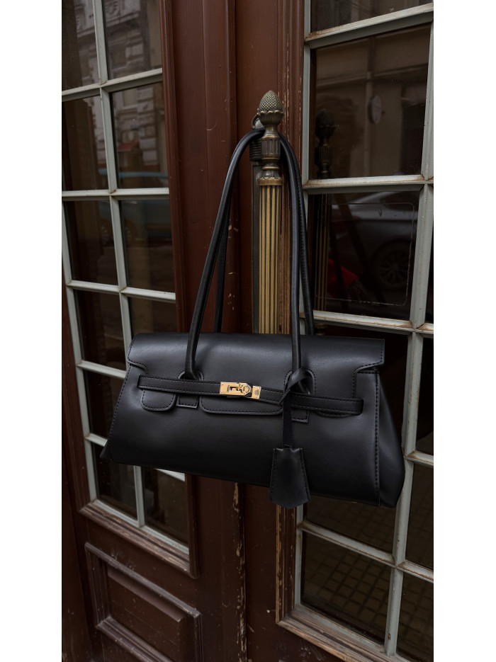 Жіноча сумка багет 26-01 чорна