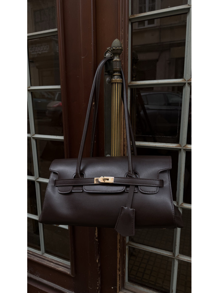 Жіноча сумка багет 26-01 шоколадна