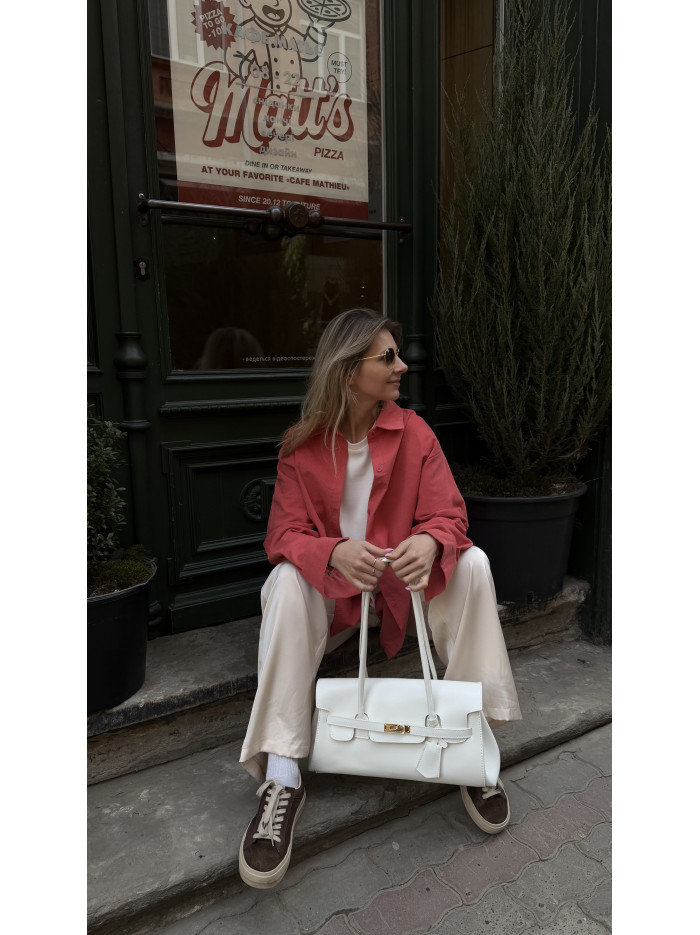 Жіноча сумка багет 26-01 біла