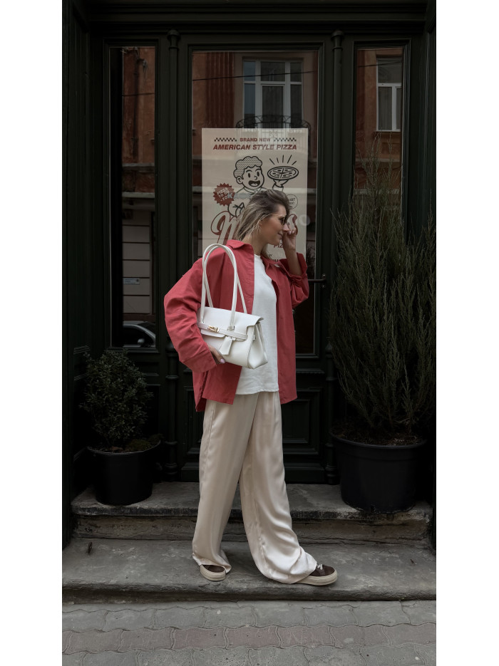 Жіноча сумка багет 26-01 біла