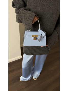 Жіноча міні сумка блакитна 26-05