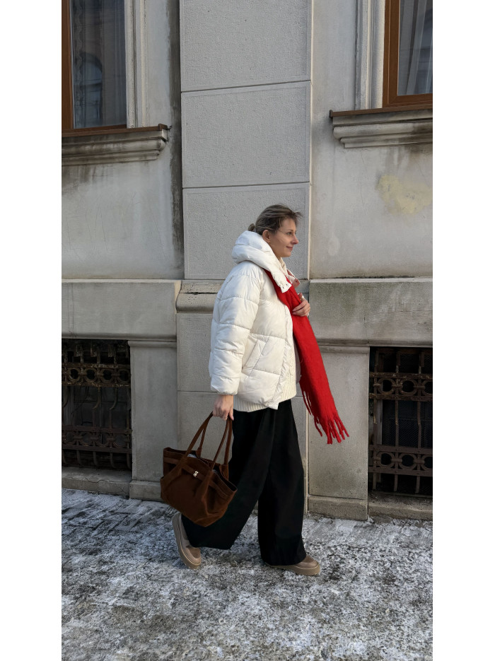 Жіноча сумка шопер 26-06 карамельна замшева