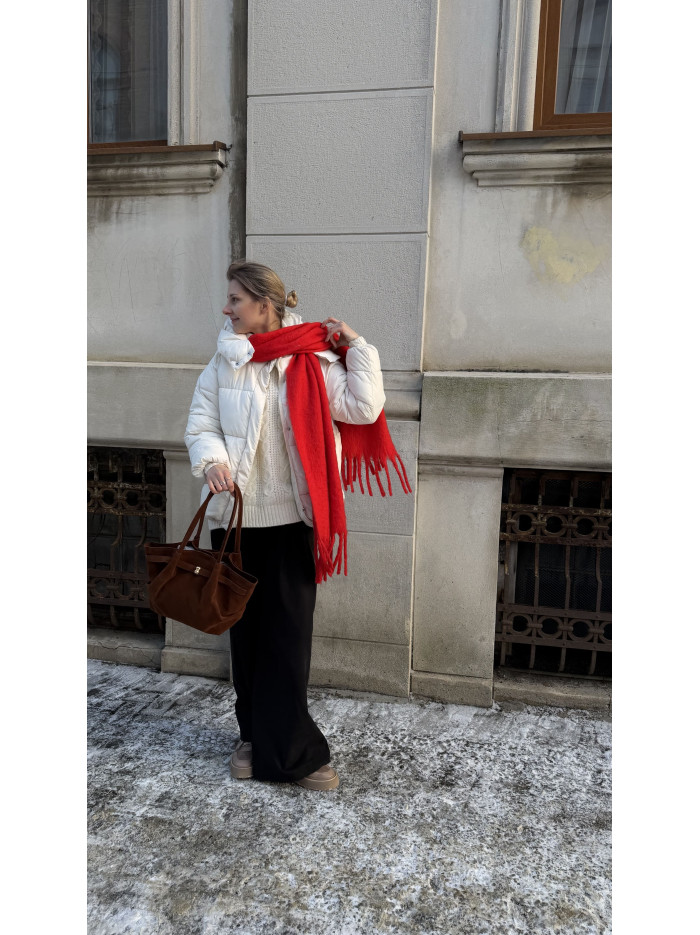 Жіноча сумка шопер 26-06 карамельна замшева