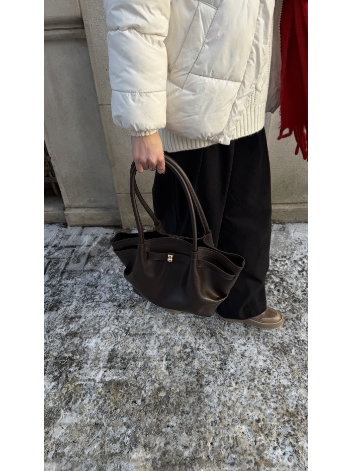 Жіноча сумка шопер 26-06 шоколадна