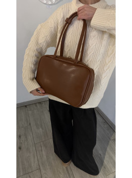 Жіноча сумка шопер карамельна 26-08