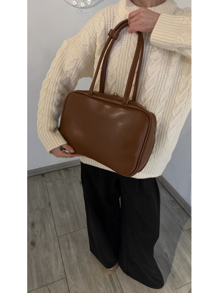 Жіноча сумка шопер карамельна 26-08