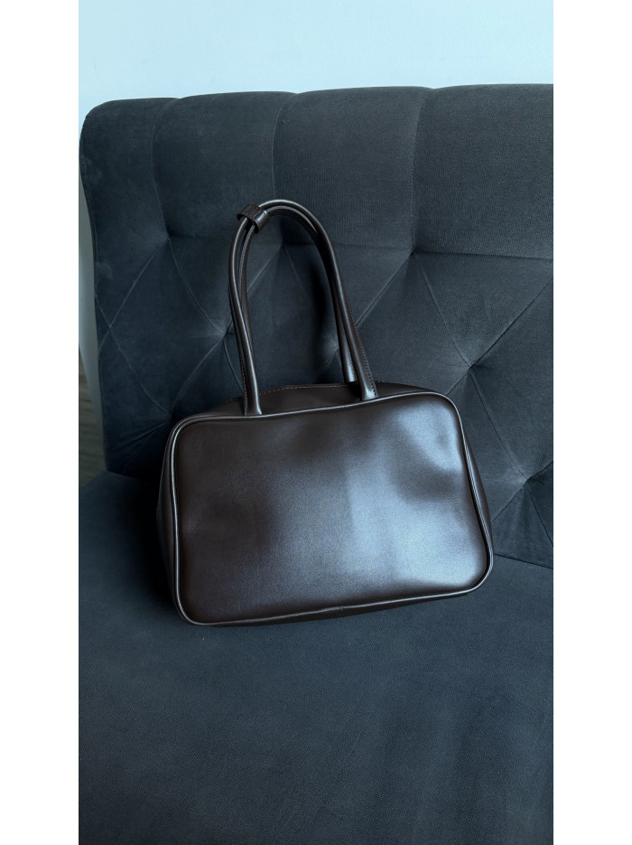 Жіноча сумка шопер шоколадна 26-08