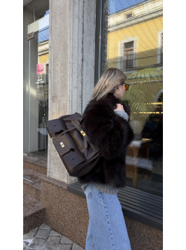 Жіноча сумка шопер 26-10 шоколадна