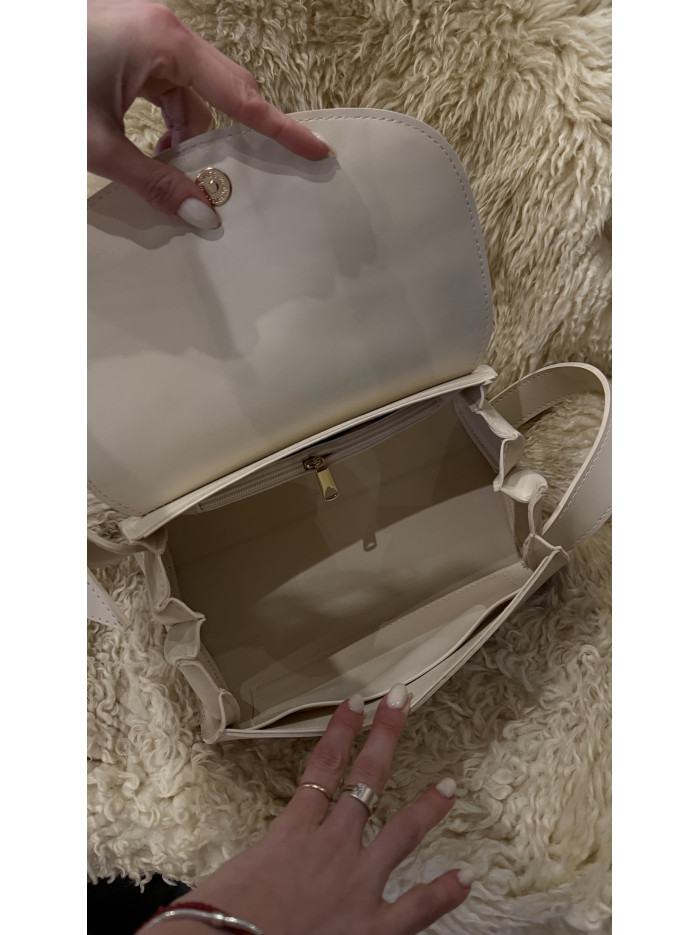 Жіноча сумка крос боді молочна 26-12