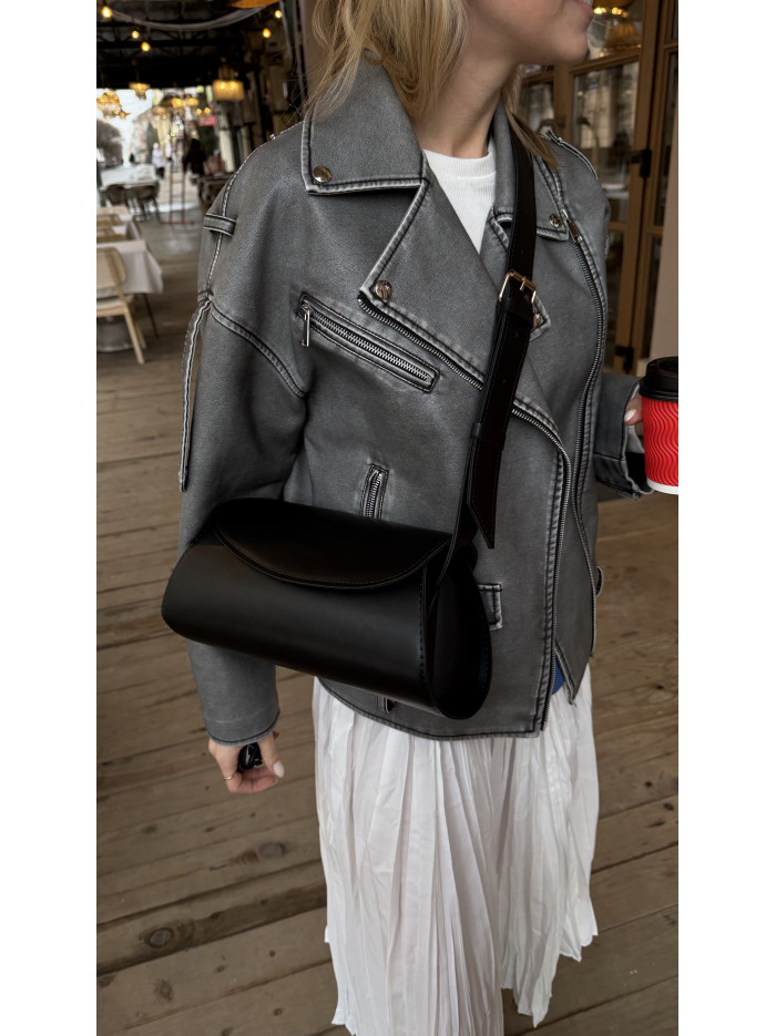 Жіноча сумка крос боді чорна 26-12