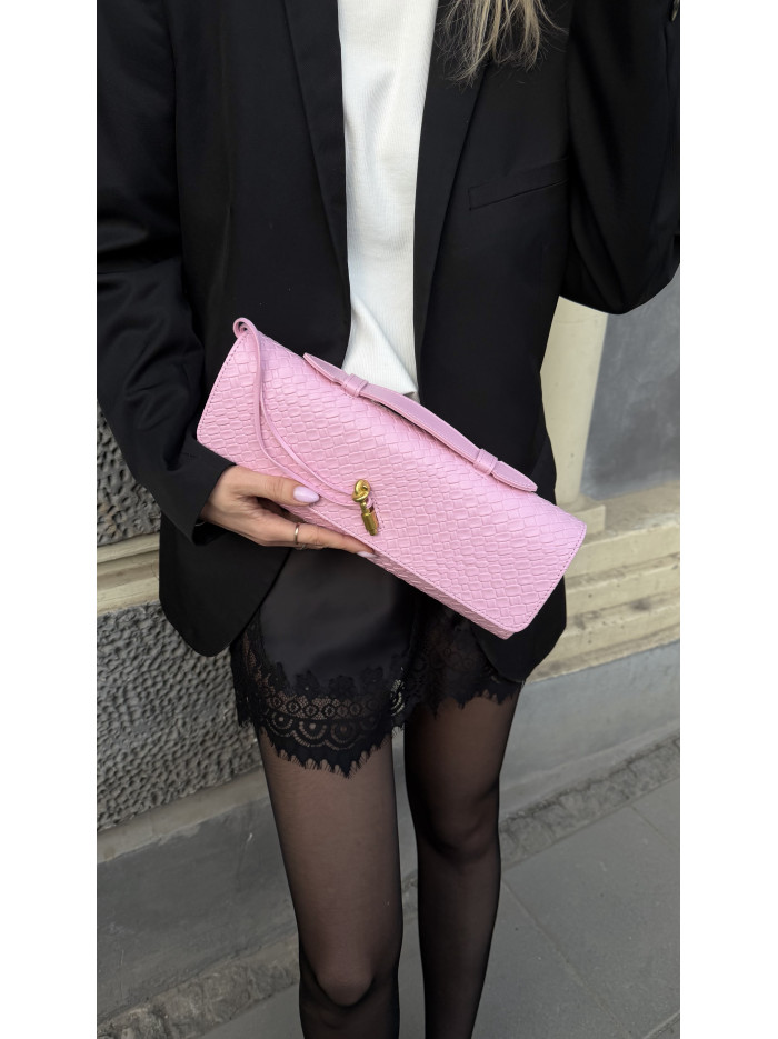 Жіноча сумка клатч пудра 26-15