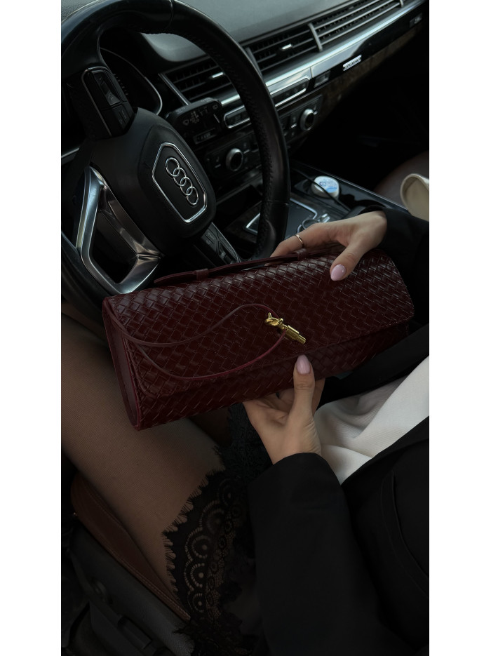 Жіноча сумка клатч бордова 26-15