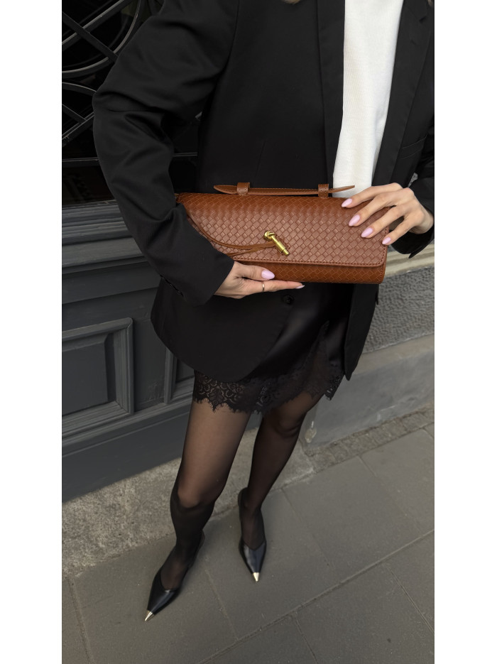 Жіноча сумка клатч карамельна 26-15