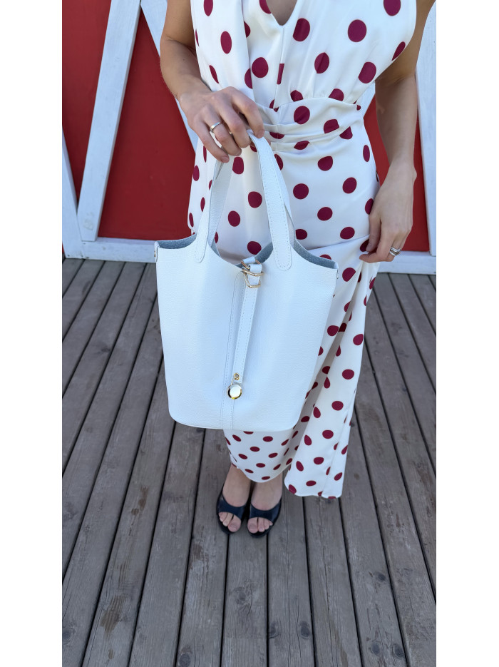 Жіноча сумка шопер 26-16 біла