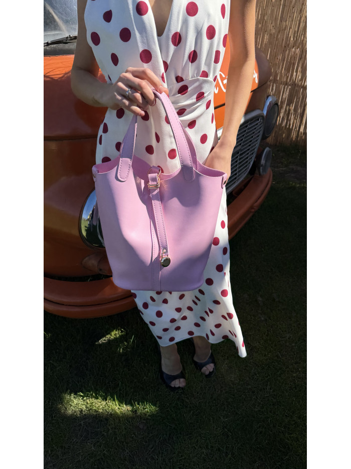 Жіноча сумка шопер 26-16 пудра