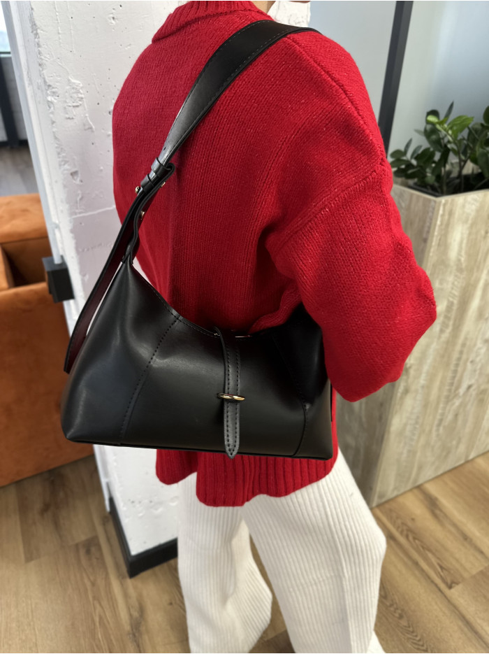 Жіноча сумка багет 26-66 чорна