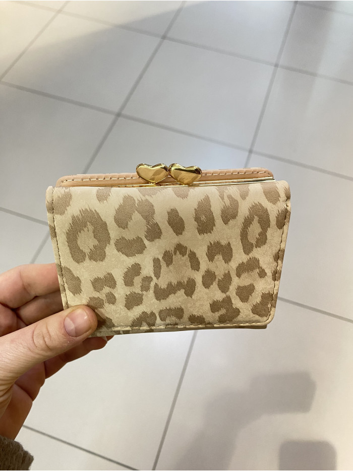 Жіночий гаманець леопардовий бежевий