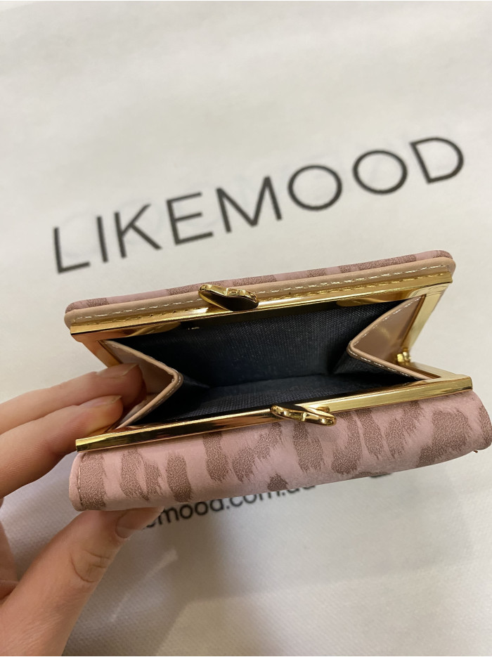 Жіночий гаманець леопардовий рожевий