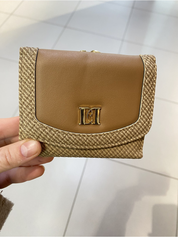 Жіночий гаманець плетений мокко