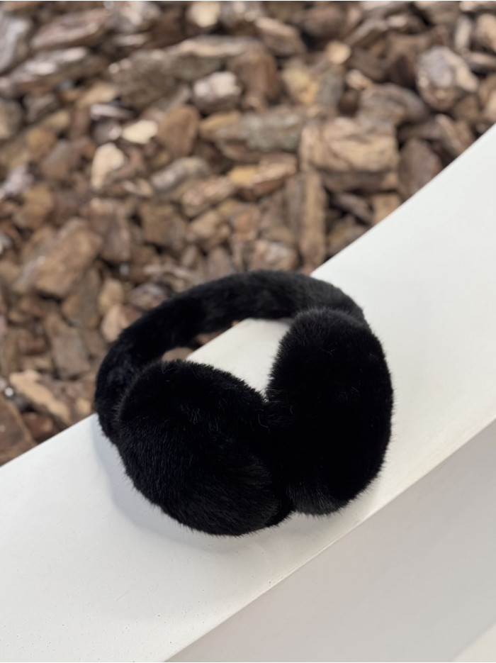 Навушники мехові чорні