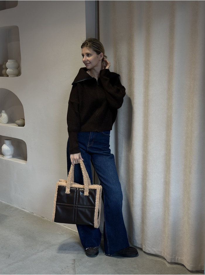 Жіноча сумка тедді 6 шоколадна