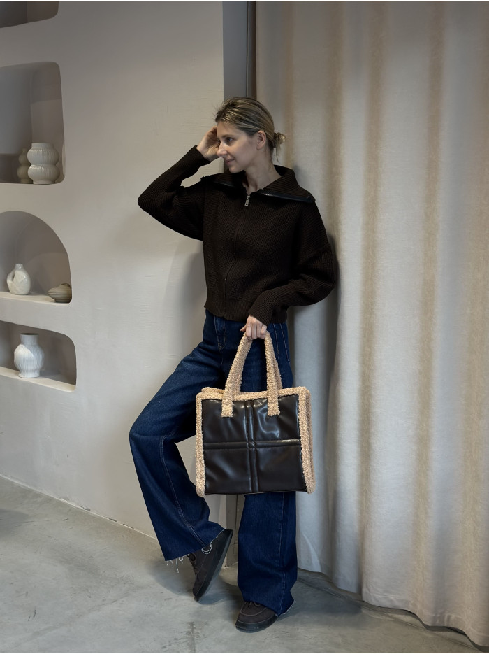 Жіноча сумка тедді 6 шоколадна